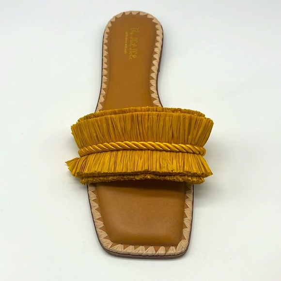 Antonio Melani - The Nat Note Braided Raffia Yellow Flat Slide On Sandal Size 10 - Picture 4 of 16